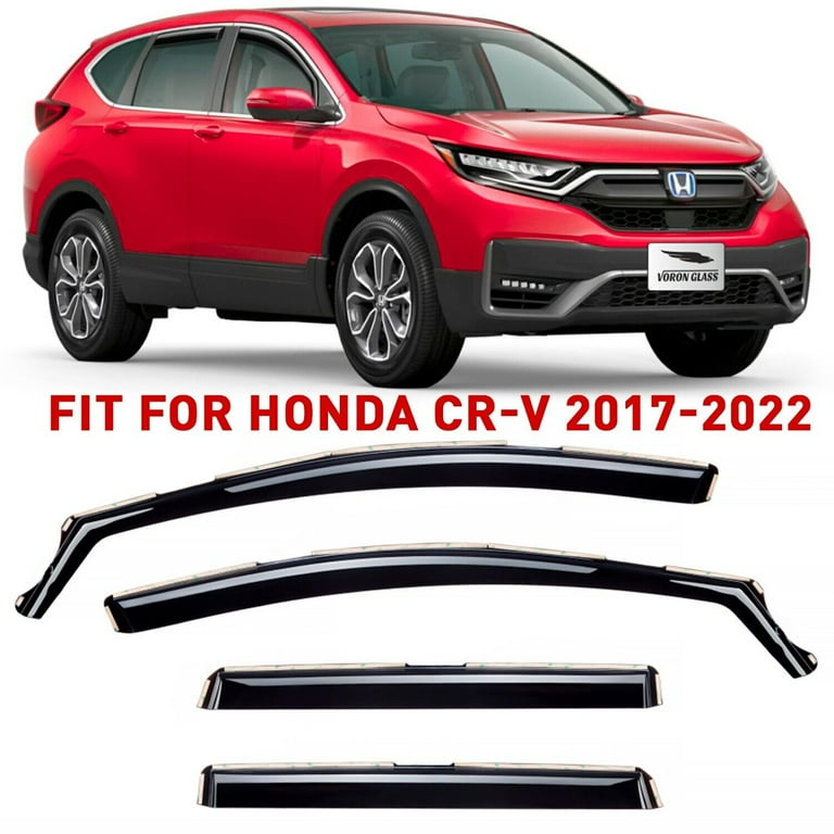 Voron Glass in-Channel Extra Durable Rain Guards for Honda CR-V (CRV)  2017-2022, Window Deflectors, Vent Window Visors, 4 Pieces - 220113