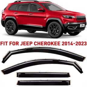 Voron Glass in-Channel Extra Durable Rain Guards for Jeep Cherokee 2014-2023, Window Deflectors, Vent Window Visors, 4 Pieces - 220107