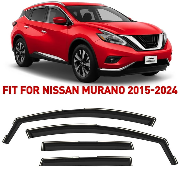Voron Glass in-Channel Extra Durable Rain Guards for Nissan Murano 2015-2024, Window Deflectors, Vent Window Visors, 4 Pieces - 200924