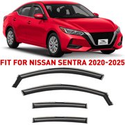 Voron Glass in-Channel Extra Durable Rain Guards for Nissan Sentra 2020-2025, Window Deflectors, Vent Window Visors, 4 Pieces - 200903