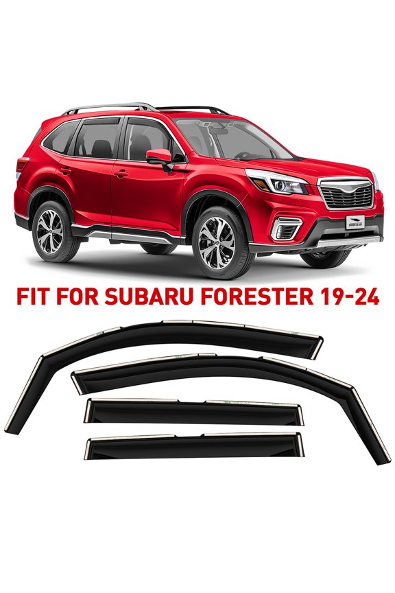 in-Channel Extra Durable Rain Guards for Subaru Forester 2019-2024, Window Deflectors, Vent Window Visors, 4 Pieces - 200714