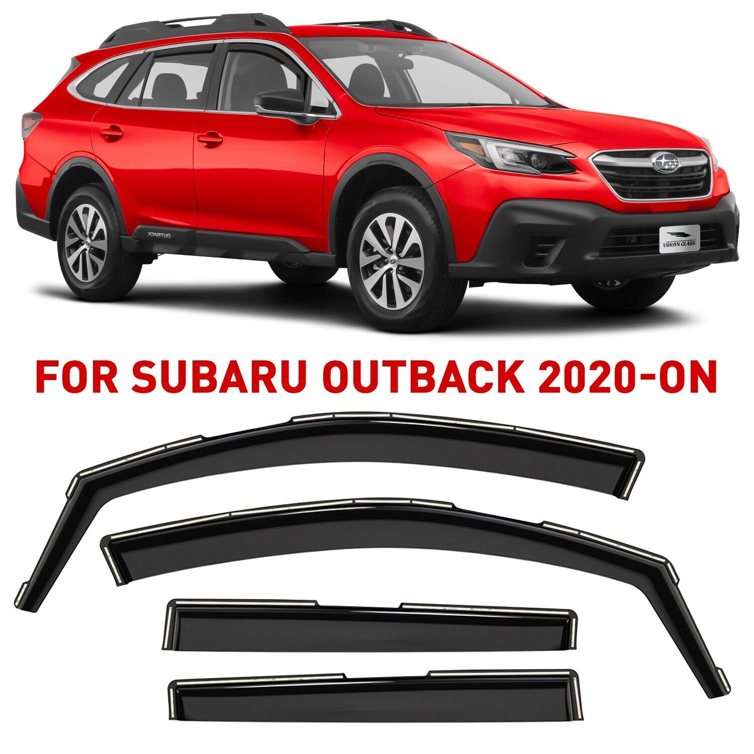 Voron Glass inChannel Extra Durable Rain Guards for Subaru Outback
