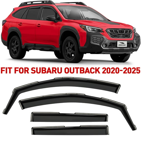 Voron Glass in-Channel Extra Durable Rain Guards for Subaru Outback 2020-2025, Window Deflectors, Vent Window Visors, 4 Pieces - 200673
