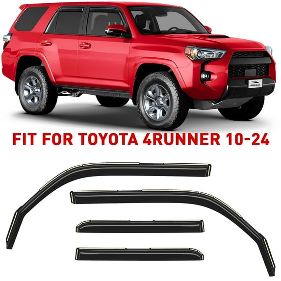 Voron Glass in-Channel Extra Durable Rain Guards for Toyota 4Runner 2010-2024, Window Deflectors, Vent Window Visors, 4 Pieces - 220101