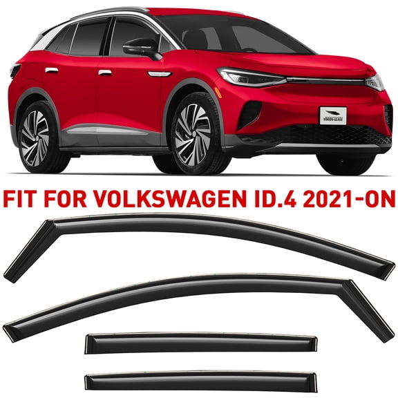 Voron Glass in-Channel Extra Durable Rain Guards for Volkswagen ID.4 2021-2027, Window Deflectors, Vent Window Visors, 4 Pieces - 200568