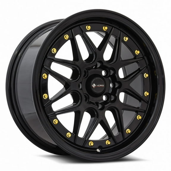 Vors VR7 4X100/4X114.3 0ET All Black Gold Rivet