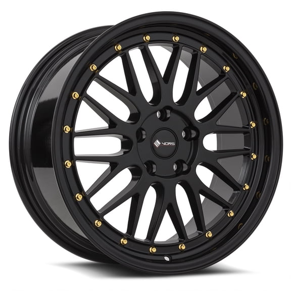 Vors VR8 5X100 35ET All Black Gold Rivet