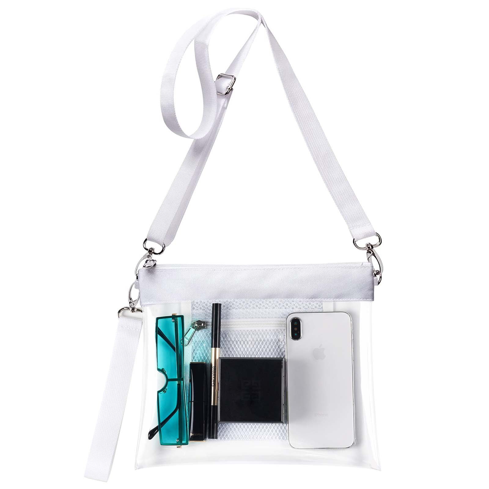 Clear Crossbody Bags White