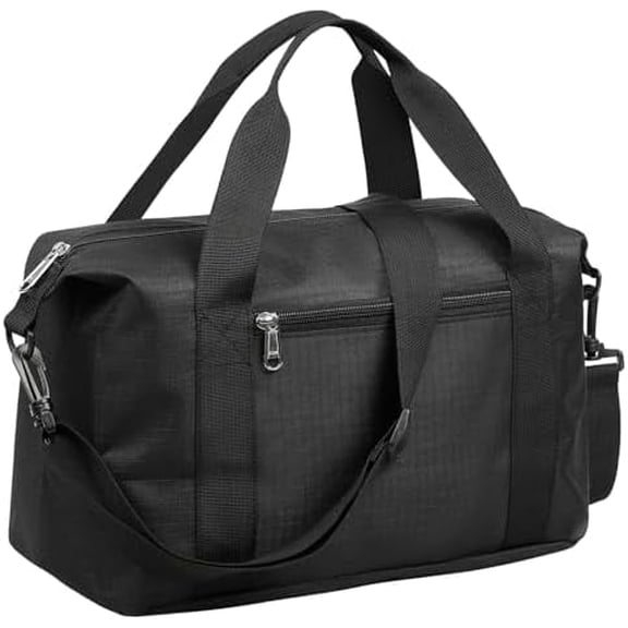 Vorspack Small Gym Bag - 14 Inches Duffle Bag for Travel Lightweight Duffel Bag for Men Women Personal Item Bag Weekender Bag for Travel Sports Gym - Black
