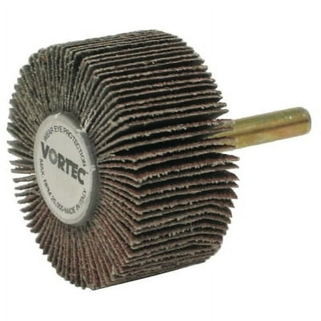 Vortec Pro Mounted Flap Wheel, 1 In X 1 In, 80 Grit, 30,000 Rpm | Bundle of 5 Cartons
