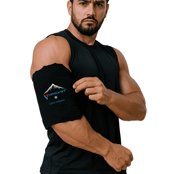 Vortech 58F Cold Therapy Universal Wrap  Reusable Cooling Wrap for Muscle Pain, Inflammation & Joint Relief  Fits Thigh, Calf, Arm & More  Latex-Free, Adjustable  Made in USA