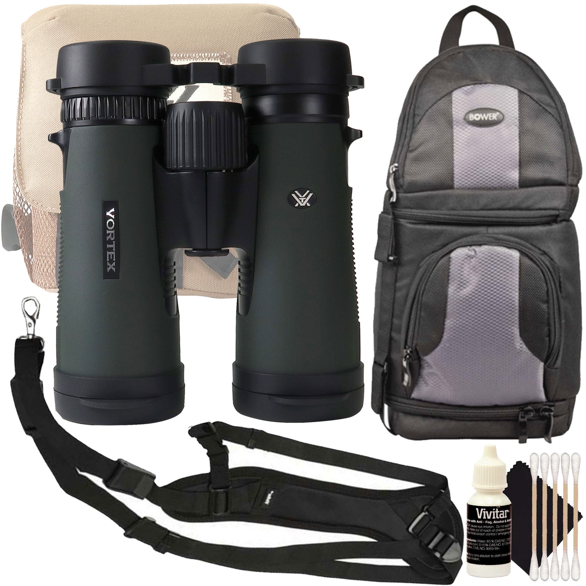 Vortex 10x42 Diamondback HD Binoculars DB215 with Top Accessories