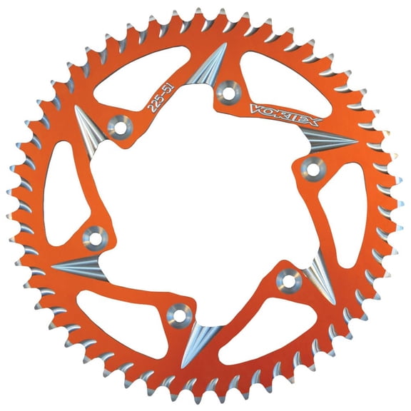 Vortex 520 Aluminum Rear Sprocket 49 Tooth Orange
