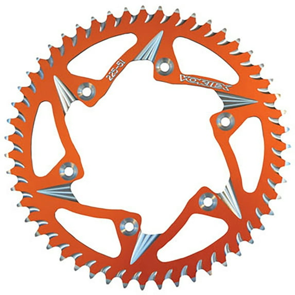 Vortex 520 Aluminum Rear Sprocket 51 Tooth Orange Compatible With Gas Gas EX 350F 2021