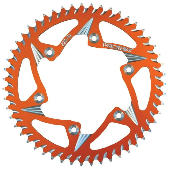 Vortex 316ZO-51 520 Aluminum Rear Sprocket - Orange - 51 Tooth
