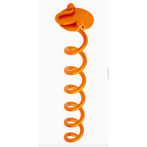 Vortex ANCFS16-ORG 16" Folding Ring Spiral Anchor Landscape Stake Orange Finish