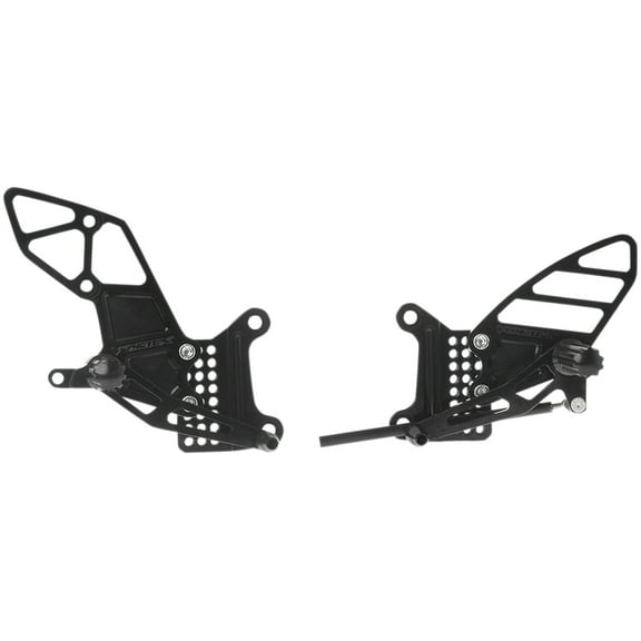 Vortex Black Aluminum Motorcycle Rearsets (RS406K)