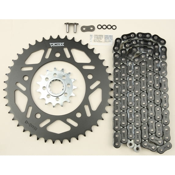 Vortex CK6377 HFRS Hyper Fast 520 Street Conversion Chain and Sprocket Kit (Black)