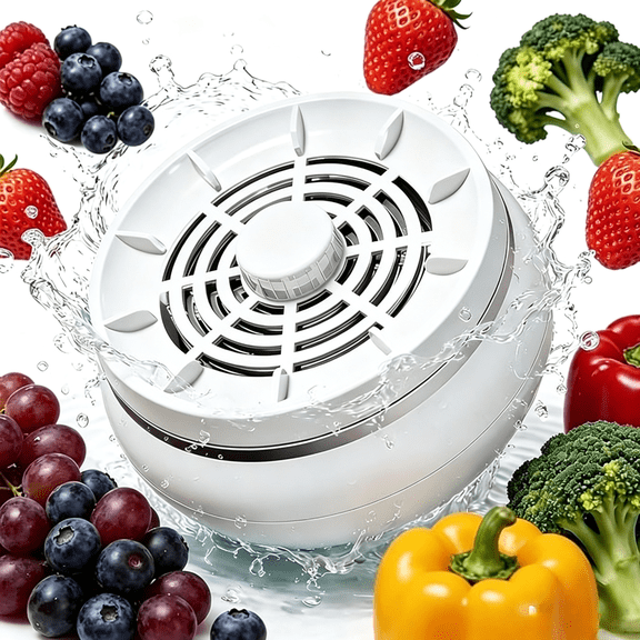 Fruit and Vegetable Washing Machine,2026 Upgrade Rotatable Wireless Fruit Cleaner Device,Titanium Electrolysis Fruit and Veggie Cleaning Machine,Waterproof Food Purifier