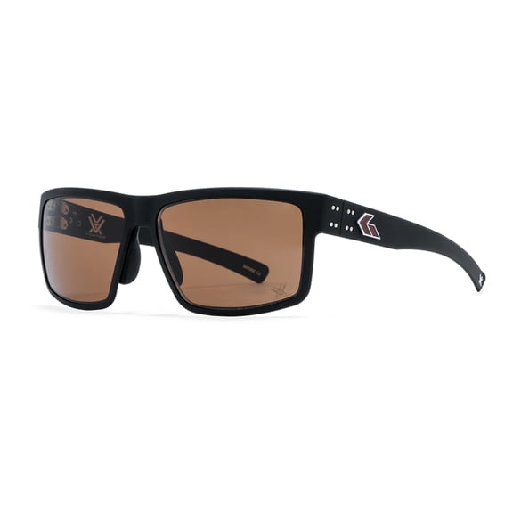 Vortex Gatorz Rig Vortex Black Glasses with Brown OPz Polarized Lenses, Aluminum Frame, UV400, ANSI Z87.1 (GZ-53-488)