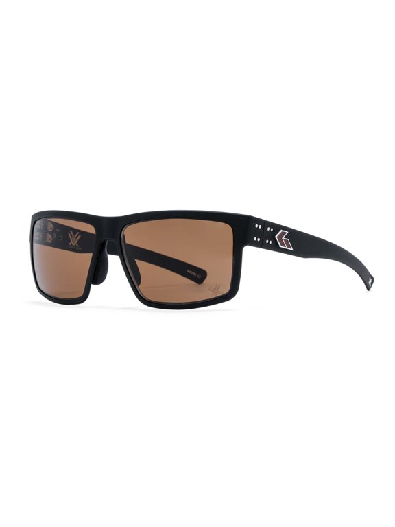 Gatorz Rig Vortex Black Glasses with Brown OPz Polarized Lenses, Aluminum Frame, UV400, ANSI Z87.1 (GZ-53-488)