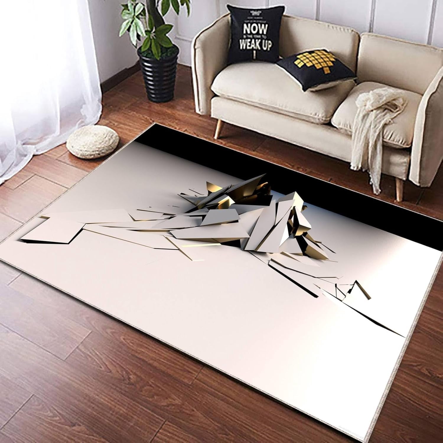 Vortex Illusion Area Rugs, 3D Optical Effect Rug, Non-Slip Mat Soft and ...