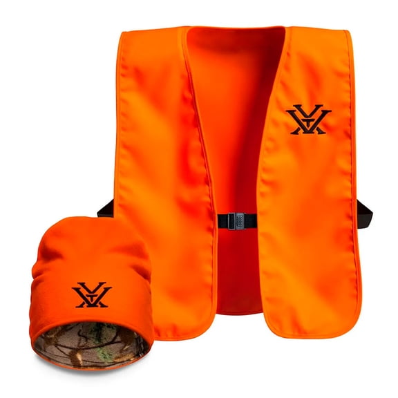 VORTEX Adult Male Blaze Orange Vest and Beanie Combo (221-34-BLZ)