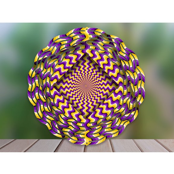 Vortex Optical Illusion 10-Inch Wind Spinner, Outdoor Garden Decor