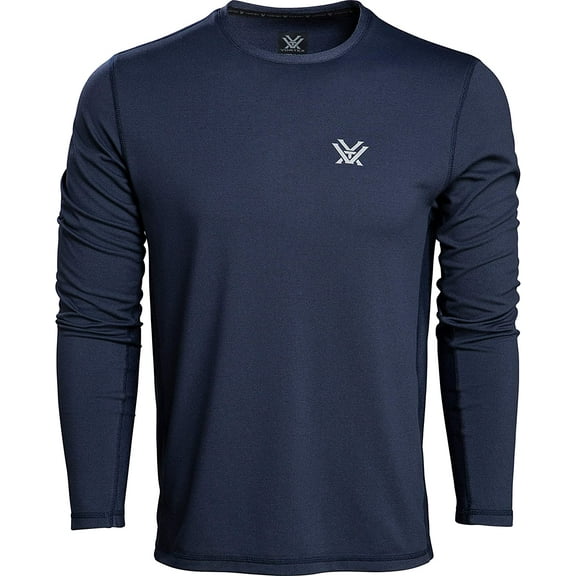 Vortex Optics Adult Sport Day Rucker Performance Long Sleeve Shirts, Crown Blue, Small