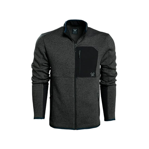 Vortex Optics Men's Anchor Point Fleece Full Zip Sweater Gray Heather 2XL