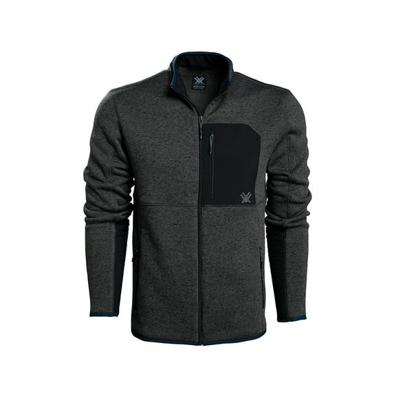 Vortex Optics Men's Anchor Point Fleece Full Zip Sweater Gray Heather 2XL