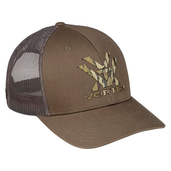 Vortex Optics Camo Punch Cap, Dark Olive, Men's OSFM, Richardson 112 Structured Mesh Snapback, Cotton/Polyester (221-16-DLO)