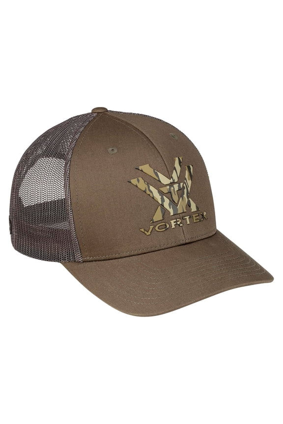 Optics Camo Punch Cap, Dark Olive, Men's OSFM, Richardson 112 Structured Mesh Snapback, Cotton/Polyester (221-16-DLO)