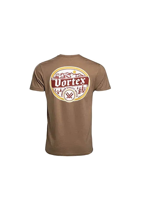 Optics Men's Alpine Continental Short Sleeve Crew Neck T Shirt Coyote Heather XL