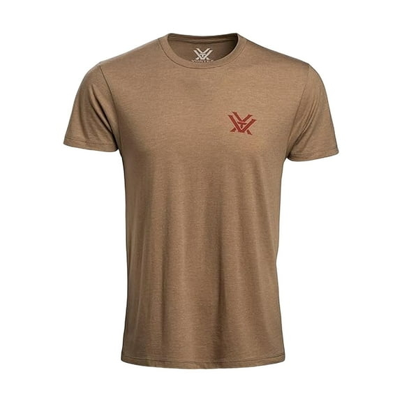 VORTEX Adult Male Alpine Continental Short Sleeve T-Shirt, Color: Coyote Heather, Size: XL