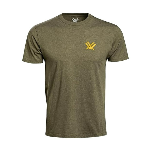 VORTEX Adult Male Alpine Continental Short Sleeve T-Shirt, Color: Military Heather, Size: L