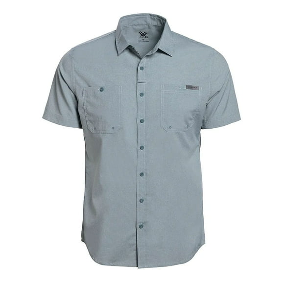 VORTEX Adult Male Alpine Cove Short Sleeve Shirt, Color: Shale Blue, Size: M