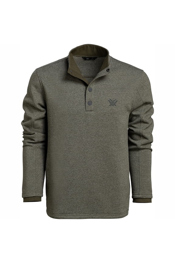 Optics Men's Arctic Snap Henley Sweater Olive Medium