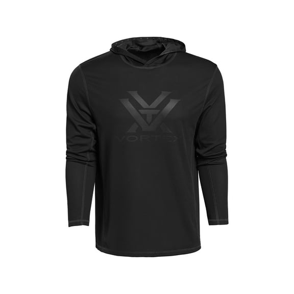 Vortex Optics Men's Core Logo Performance Grid Hoodie Black Large