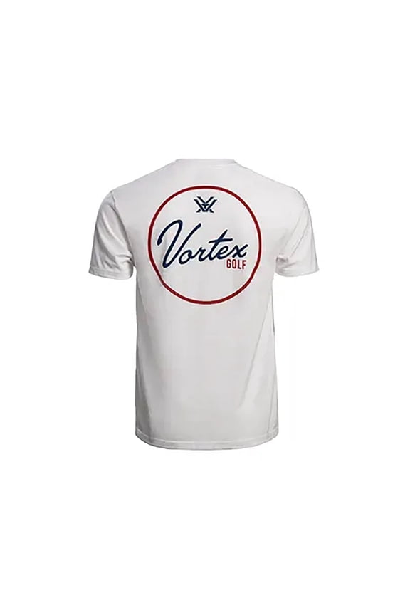 Optics Men's Golf Script Short Sleeve Crew Neck T Shirt White 2XL