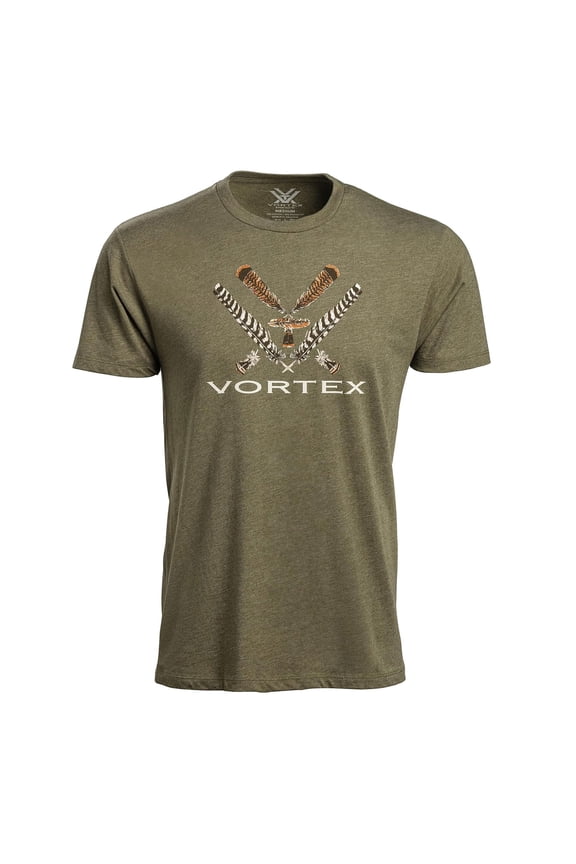 Adult Male Turkey Core Logo Short Sleeve T-Shirt, Color: Military Heather, Size: XL (125-01-MIHXL)