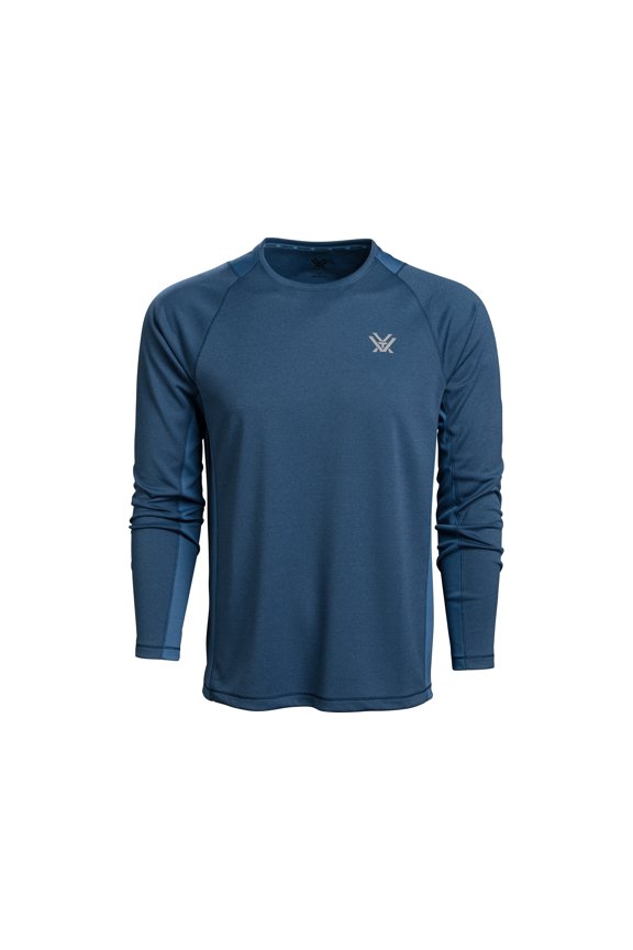 Optics Men's Weekend Rucker Long Sleeve Crew Neck T Shirt Dark Blue Large