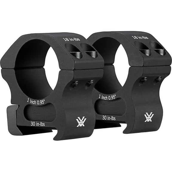 Vortex Optics Pro Series Riflescope Rings - 1 inch - Medium Height [0.95 Inches | 24.13 mm]