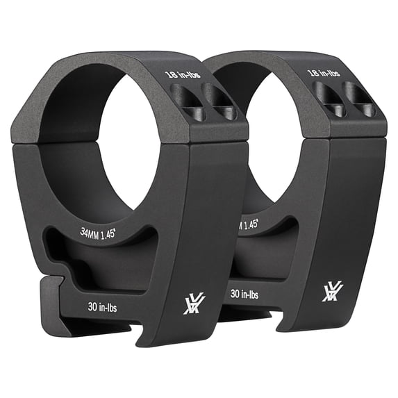 Vortex Optics Pro 34mm Scope Rings Matte Black High