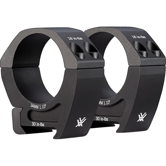 Vortex Optics Pro Picatinny 34mm Scope Rings Matte Black Medium