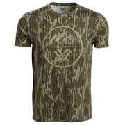 Vortex Optics Three Peaks Short Sleeve T-Shirt, Mossy Oak Bottomland Camo, Mens, Cotton Blend L 121-10-BOM3X