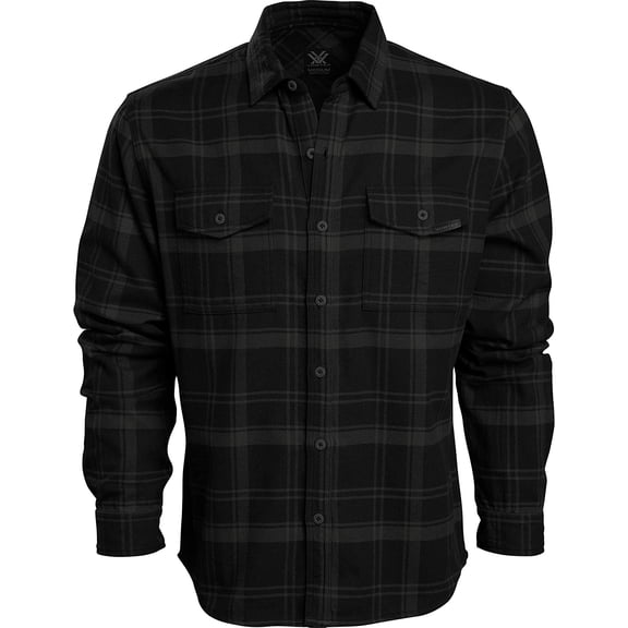 Vortex Optics Men's Timber Rush Flannel Long Sleeve Shirt Black 2XL