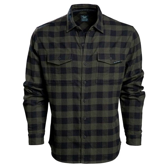 Vortex Optics Men's Timber Rush Flannel Long Sleeve Shirt Forest Medium