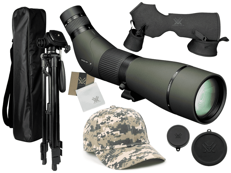 Vortex Optics Viper HD 2060x85 Angled Spotting Scope V502 with Free
