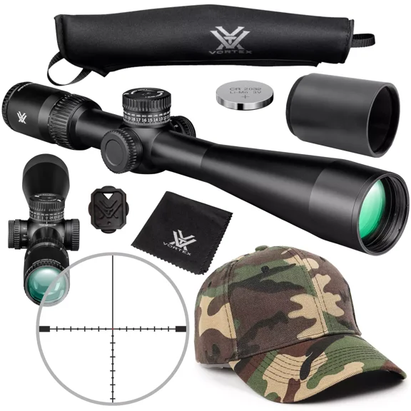 Vortex Optics Viper HD 5-25x50 SFP Second Focal Plane VMR-3 MOA 30mm Tube with Free Camo Forest Hat Bundle